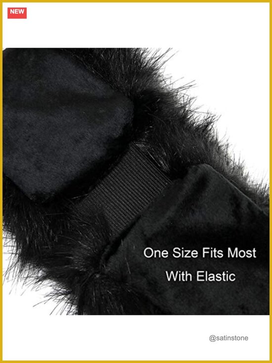 Faux Fur Ear Warmer Headband with Elastic Winter Hair Accessory main image 4